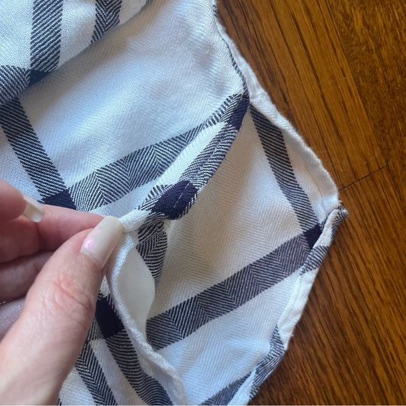 Rails Free People shirt S white blue plaid Hunter soft beachy - Picture 5 of 10